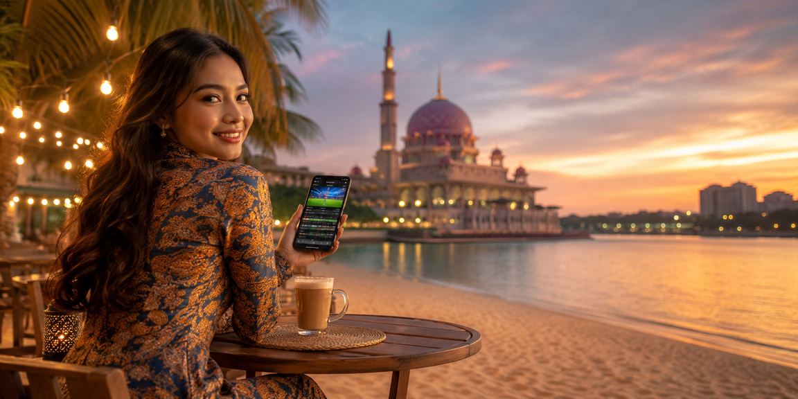 Ilustrasi deposit dan pembayaran pertaruhan bola sepak di platform perdana4d gaya batik Putrajaya